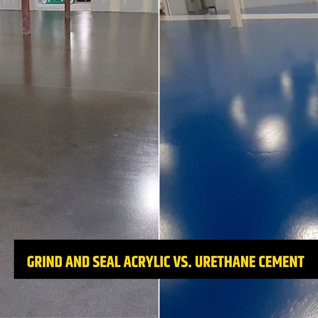 Grind and Seal Acrylic vs Urethane Cement in Chicagoland Illinois