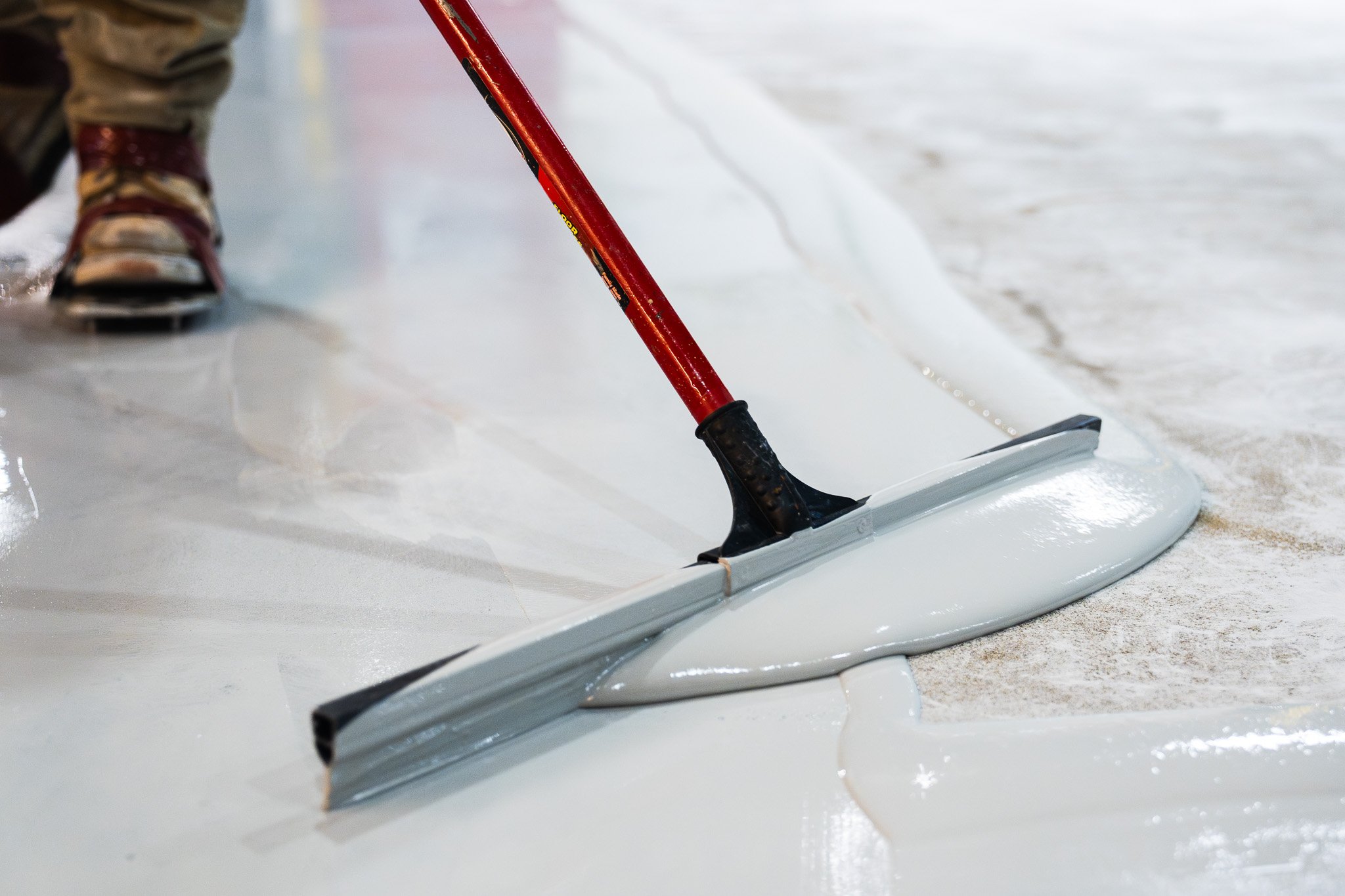 Concrete coating install