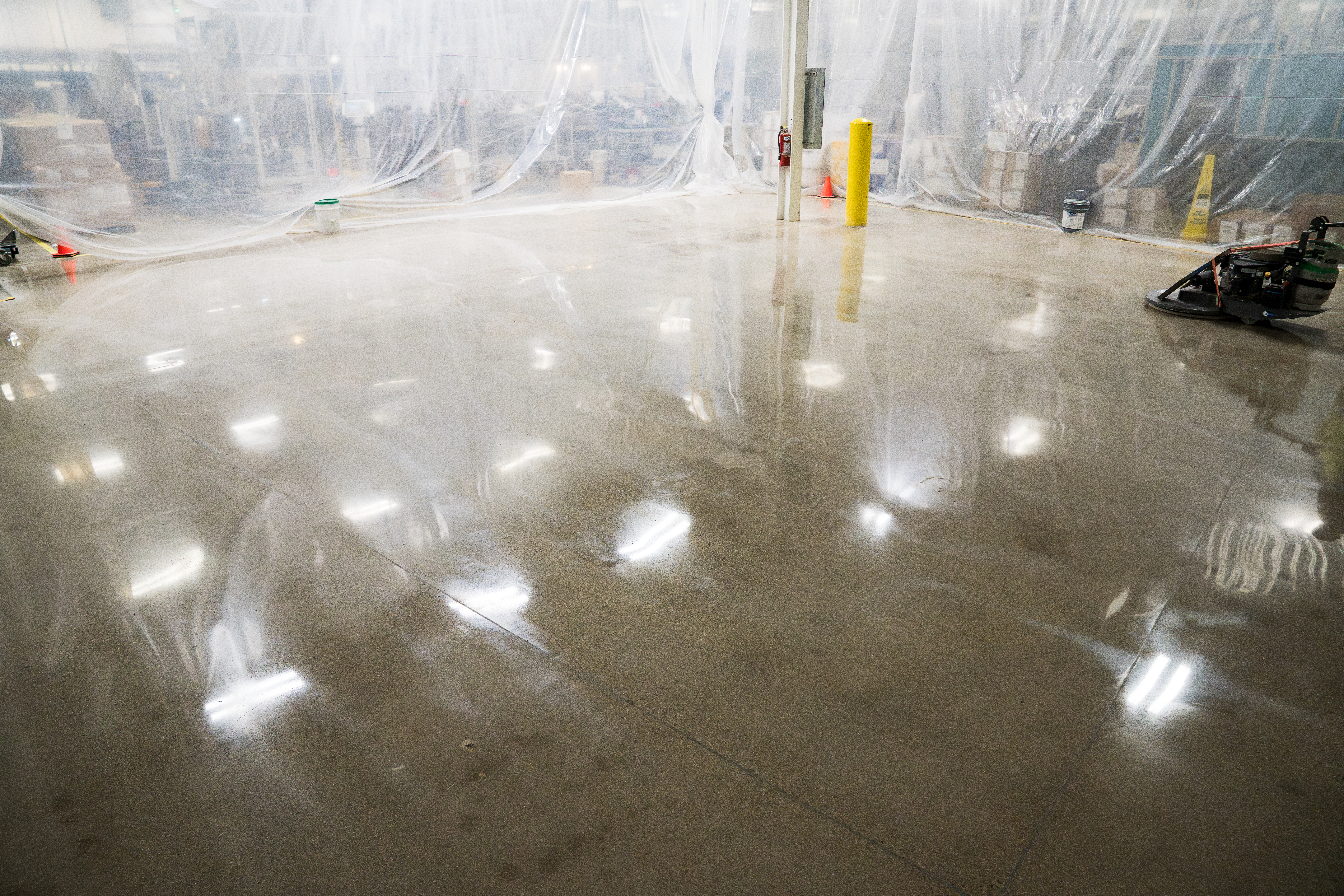 Polished floor