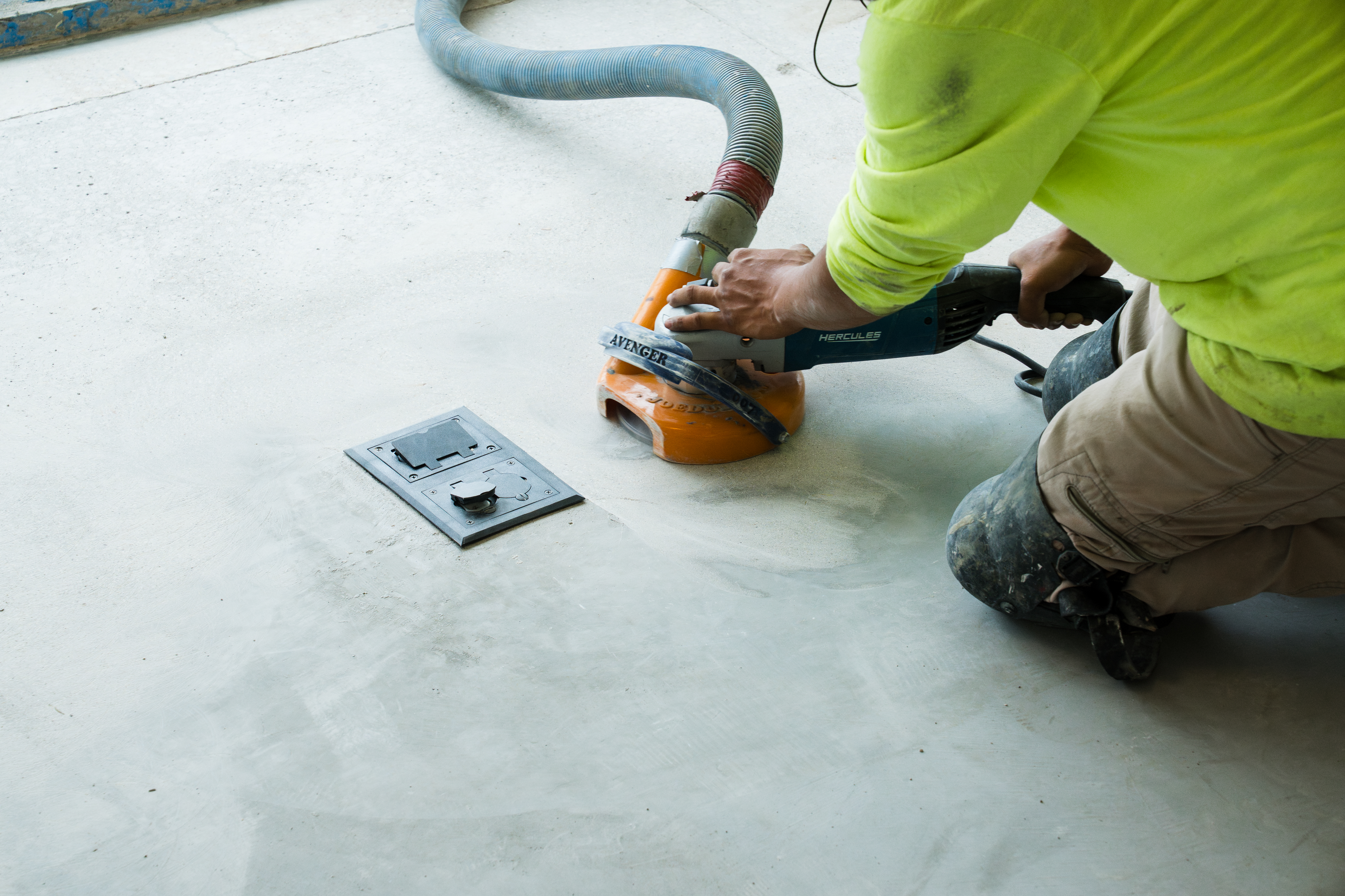 Hand sanding floors