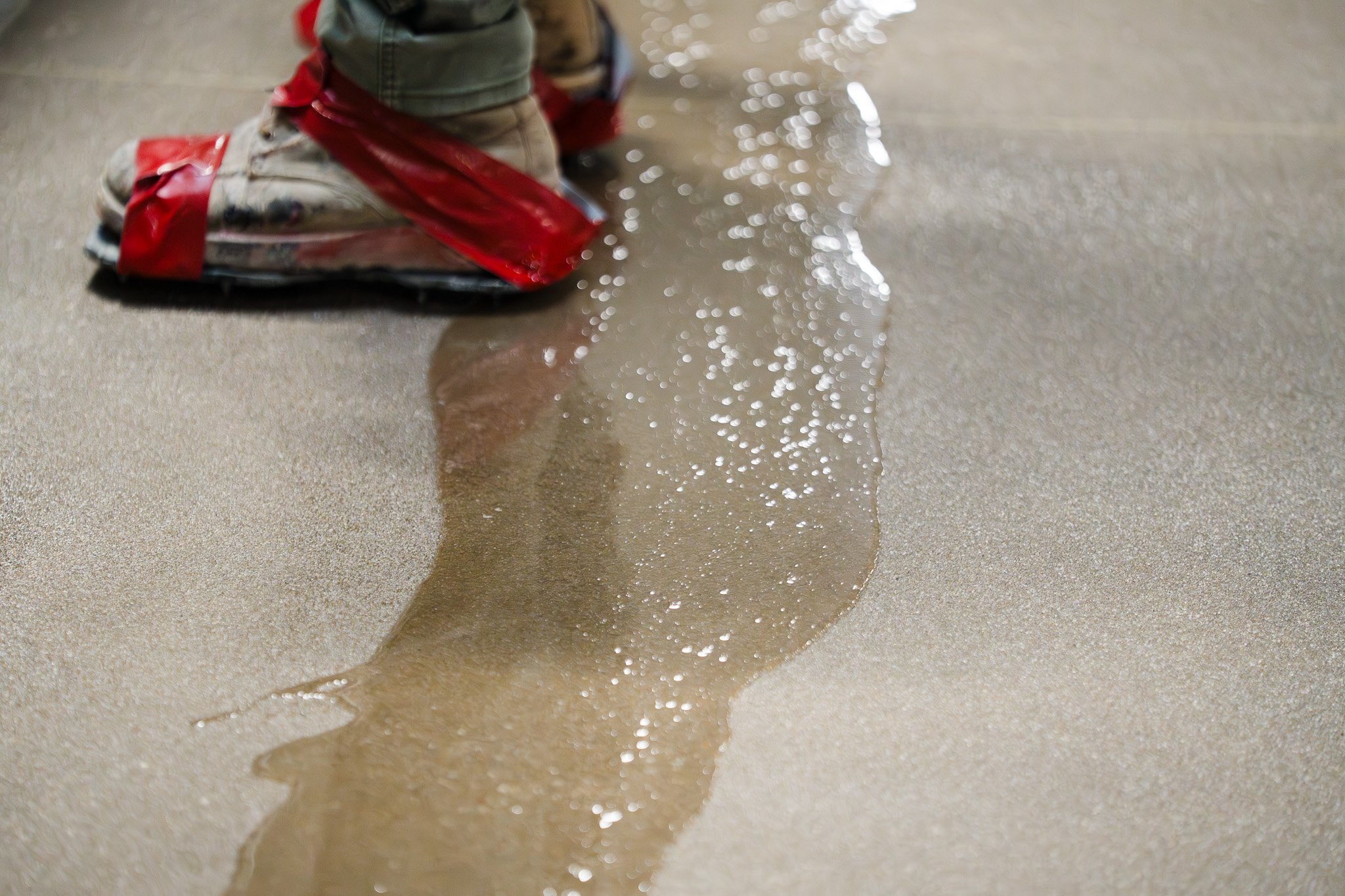 Concrete coating on floor