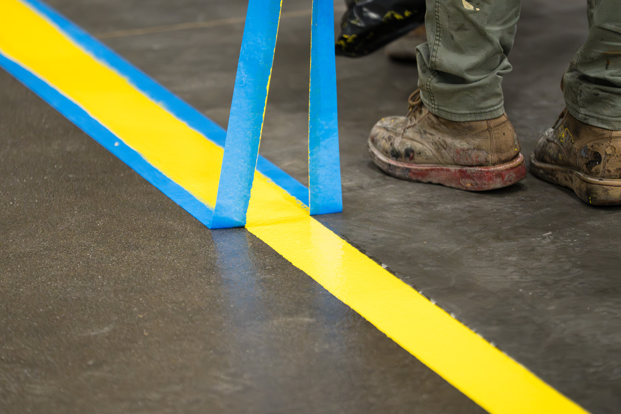 Line stripping tape removal