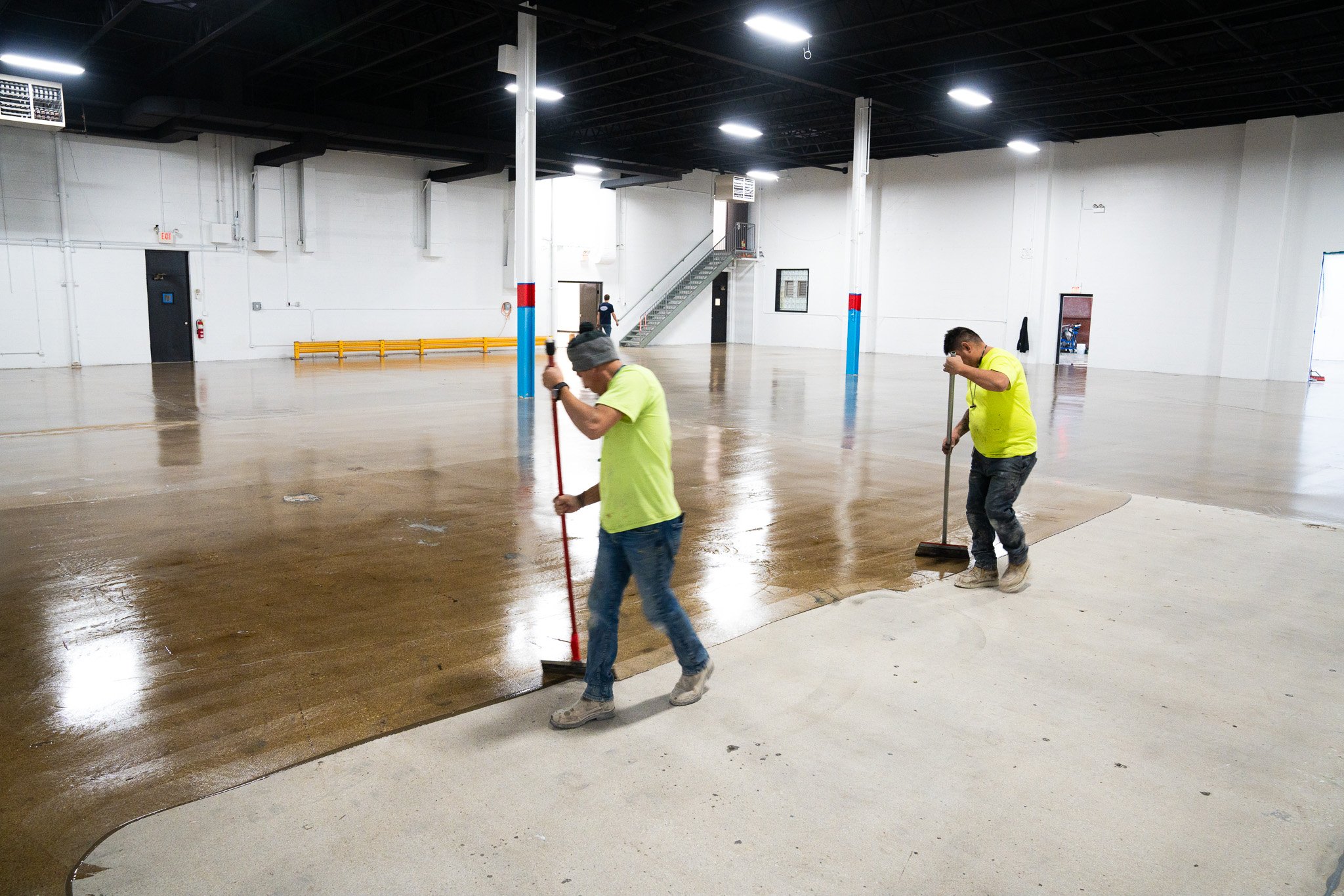 Installing concrete coating