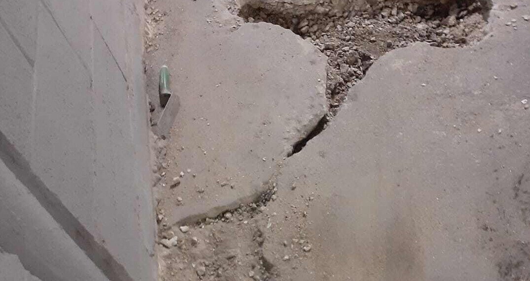 Crack in concrete
