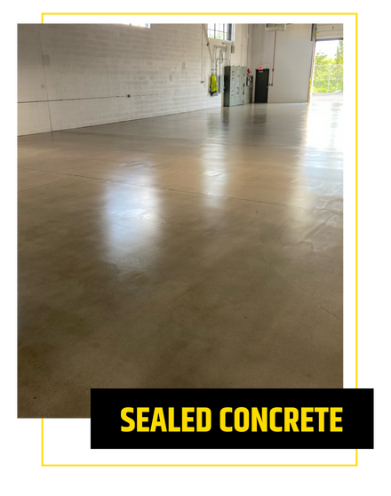 Sealed Concrete flooring in a warehouse in chicago installed by customcrete industrial surfaces