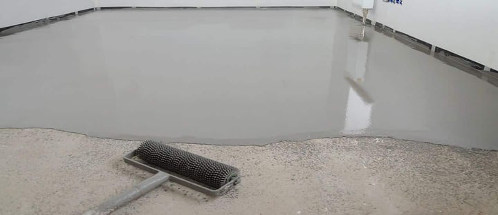 Sealed Concrete Flooring in progress
