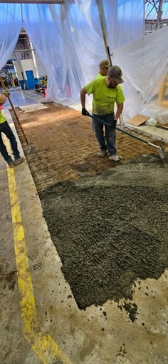 flooring repair job