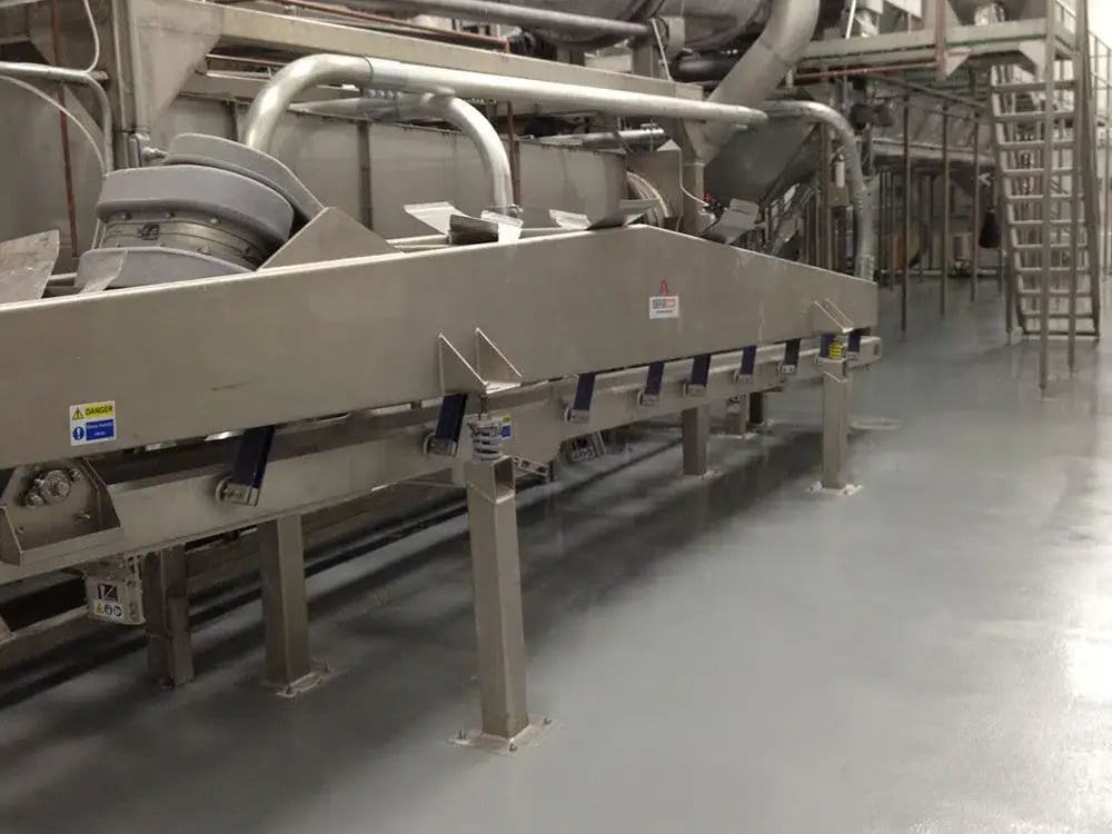 Urethane Cement flooring in a manufacturing plant in chicagoland, Illinois