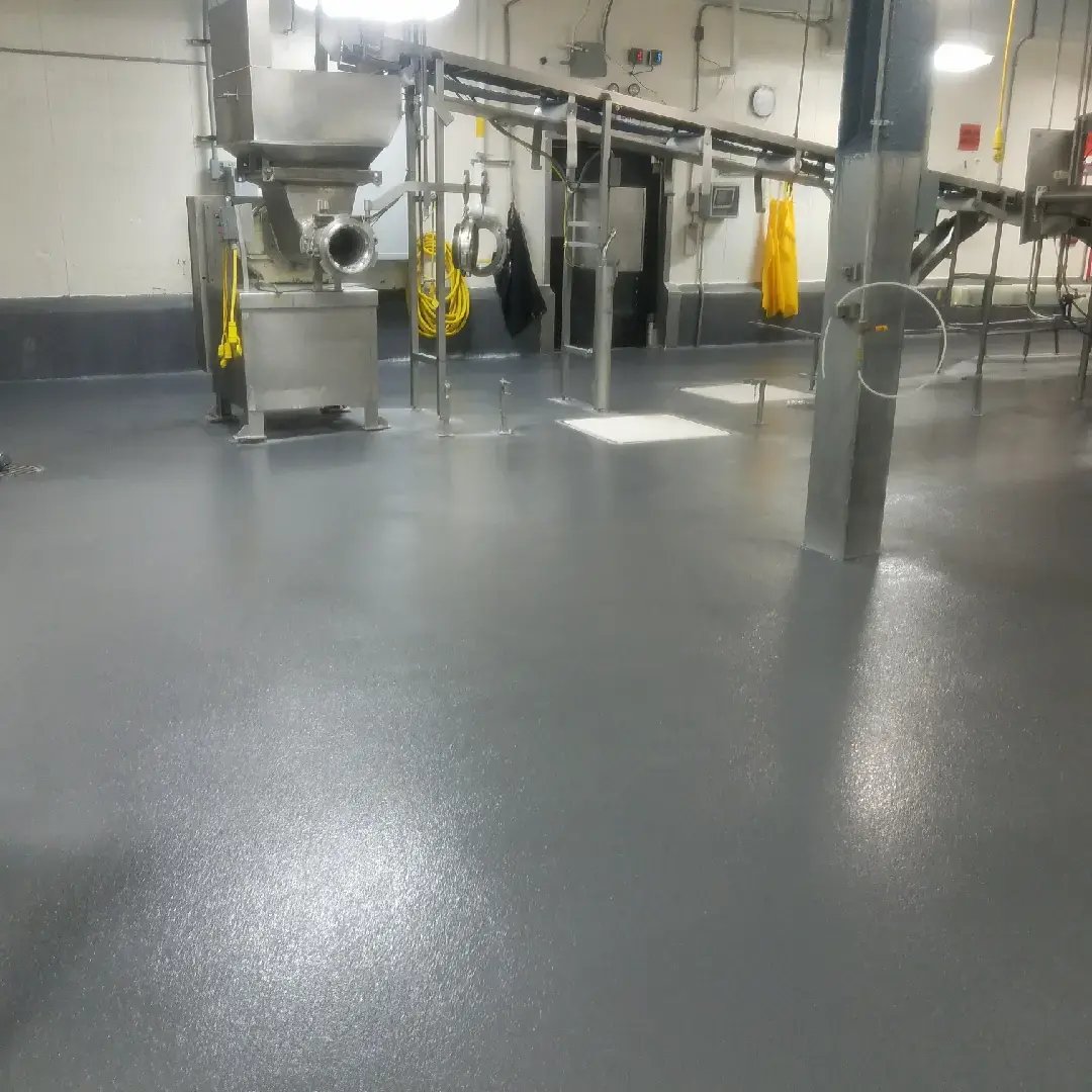 dark grey flooring in a cannabis facility in Illinois