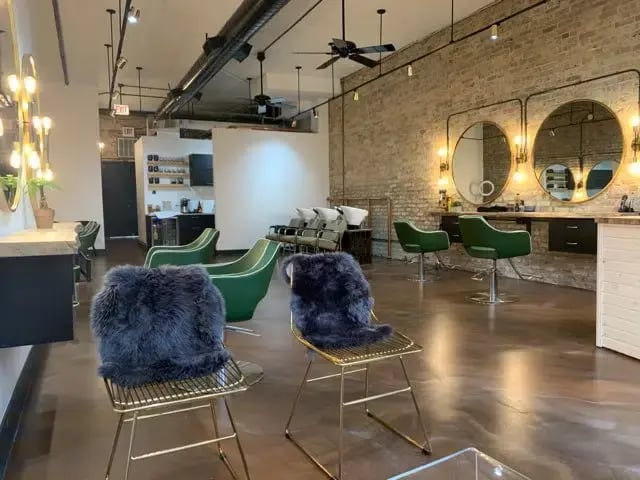 METALLIC EPOXY ESPRESSO MATTE FINISH in a salon