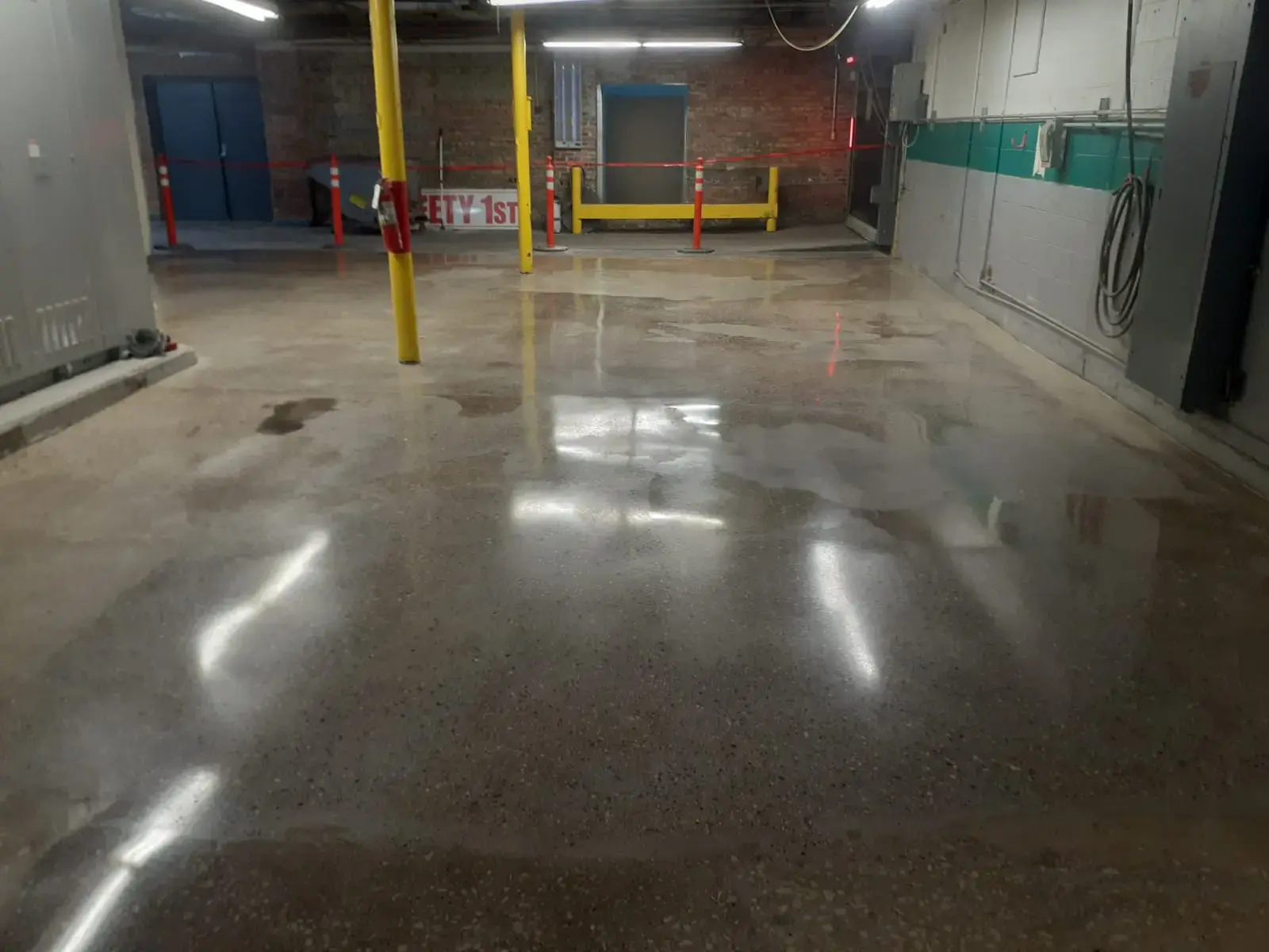 Concrete Repair - After , floor has been repaired by customcrete out of cary illinois