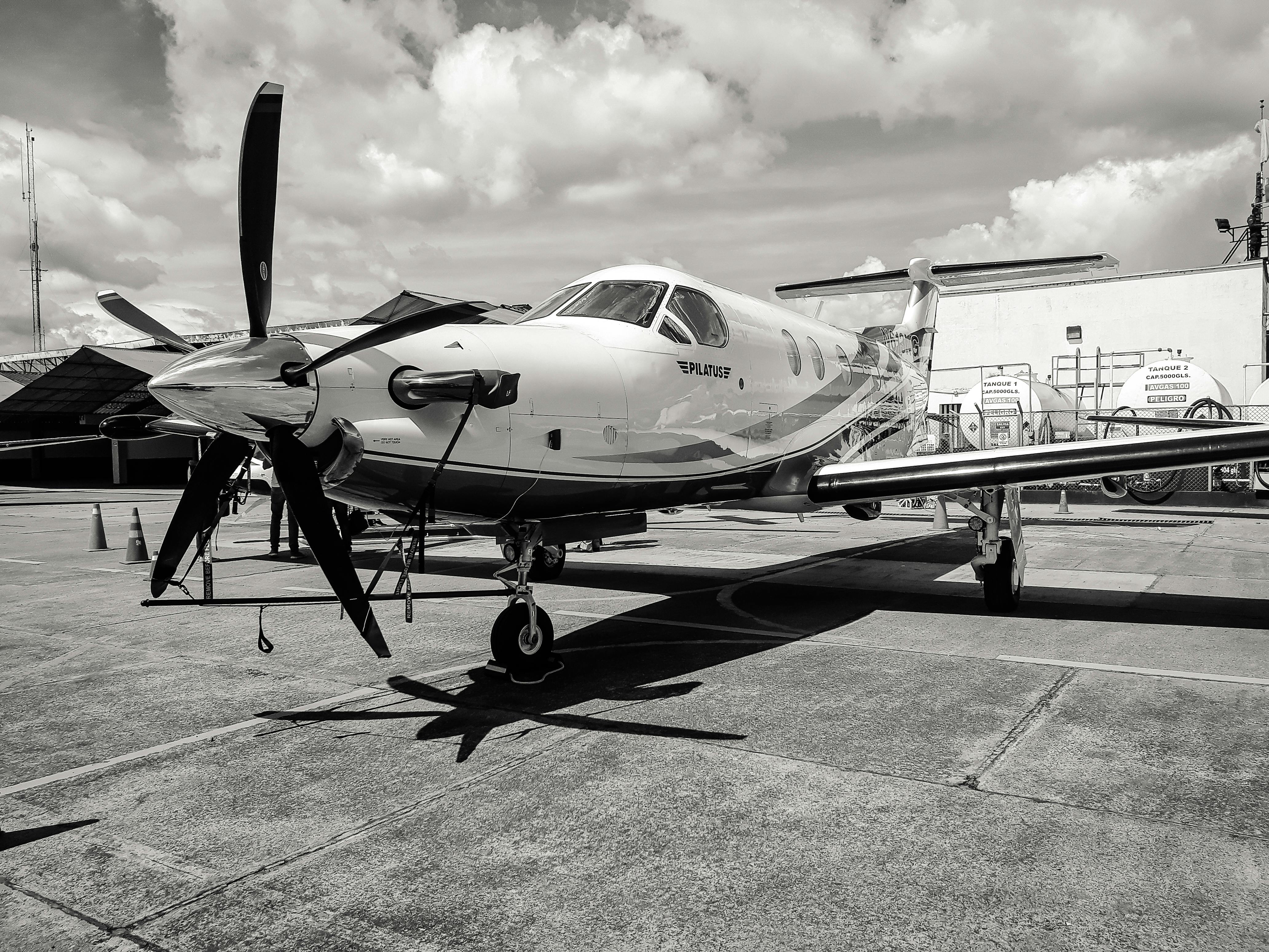 Plane on concrete