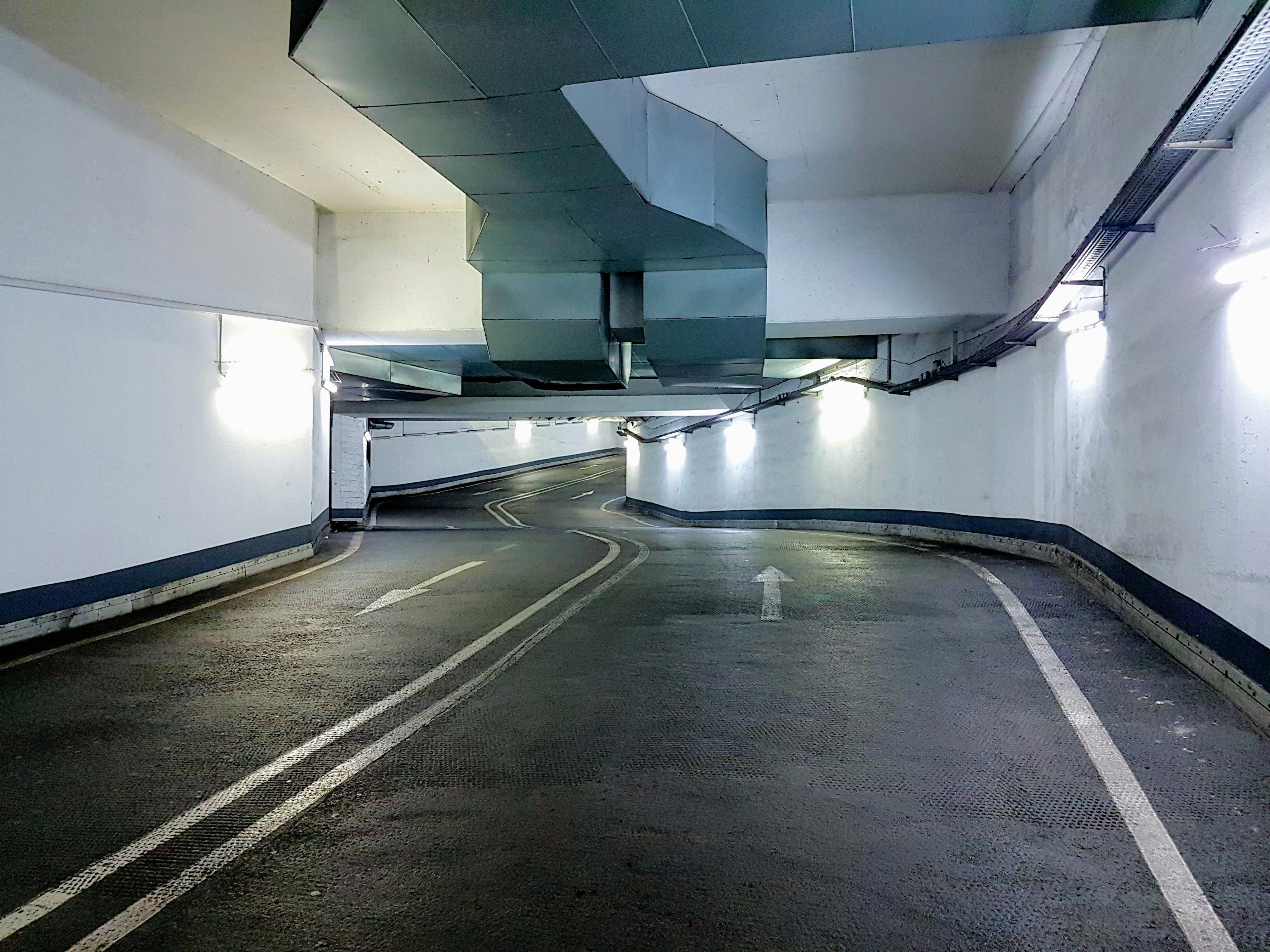 Parking garage entrance