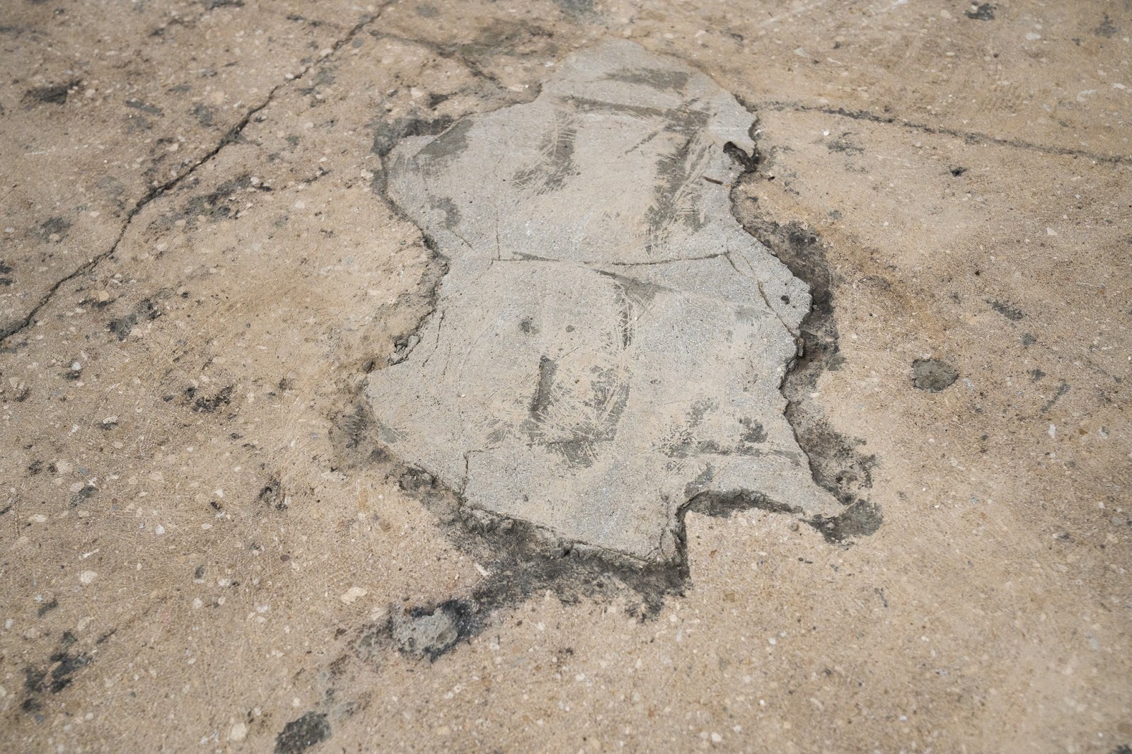 old patched concrete