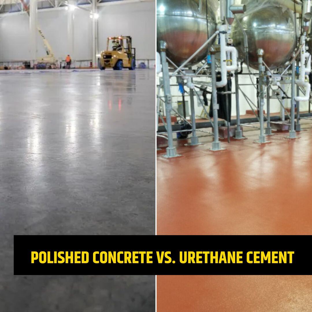 Polished concrete vs Urethane Cement